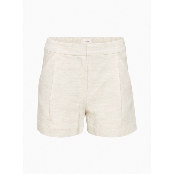 Aritzia Wilfred Fable Linen Short 3” Natural Ecru Size 4 - Picture 4 of 8